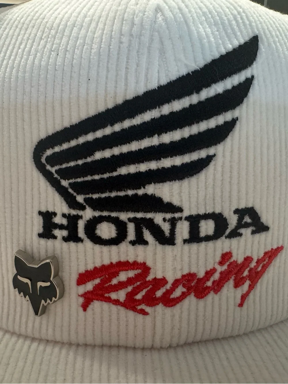 Fox Racing 2025 Honda Corduroy Adjustable Hat White NWT